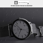 SKMEI 1530 8mm Slim Stylish Men Women Quartz Watch Stainless Steel Strap Wrist Watch