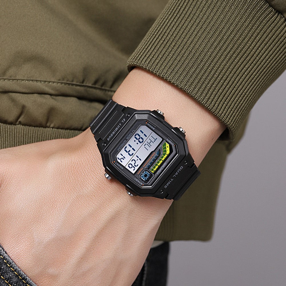 SKMEI 2307 Square Digital Watch Luminous Outdoor Sports Electronic Watch
