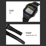 SKMEI 2307 Square Digital Watch Luminous Outdoor Sports Electronic Watch
