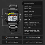 SKMEI 2307 Square Digital Watch Luminous Outdoor Sports Electronic Watch