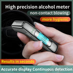 C07 Portable LCD Digital Display Alcohol Tester Non-Contact Blowing Drunk Driving Detector, English Version