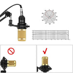 BM800 Professional Suspension Condenser Microphone Kit for Studio Live Stream Broadcasting Recording