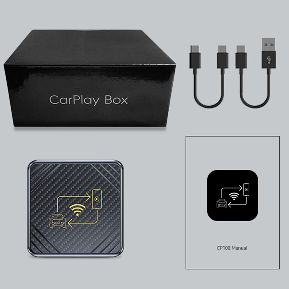 Q1 Carplay Android Auto 2-i-1 AI Box Bluetooth-kompatibel 5.0 Kablet til Trådløs Adapter