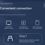Q1 Carplay Android Auto 2-i-1 AI Box Bluetooth-kompatibel 5.0 Kablet til Trådløs Adapter