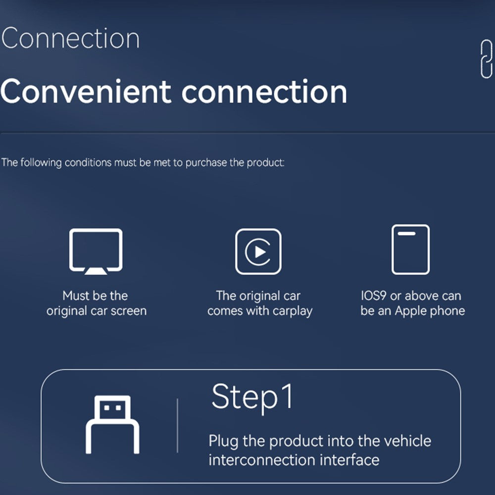 Q1 Carplay Android Auto 2-i-1 AI Box Bluetooth-kompatibel 5.0 Kablet til Trådløs Adapter
