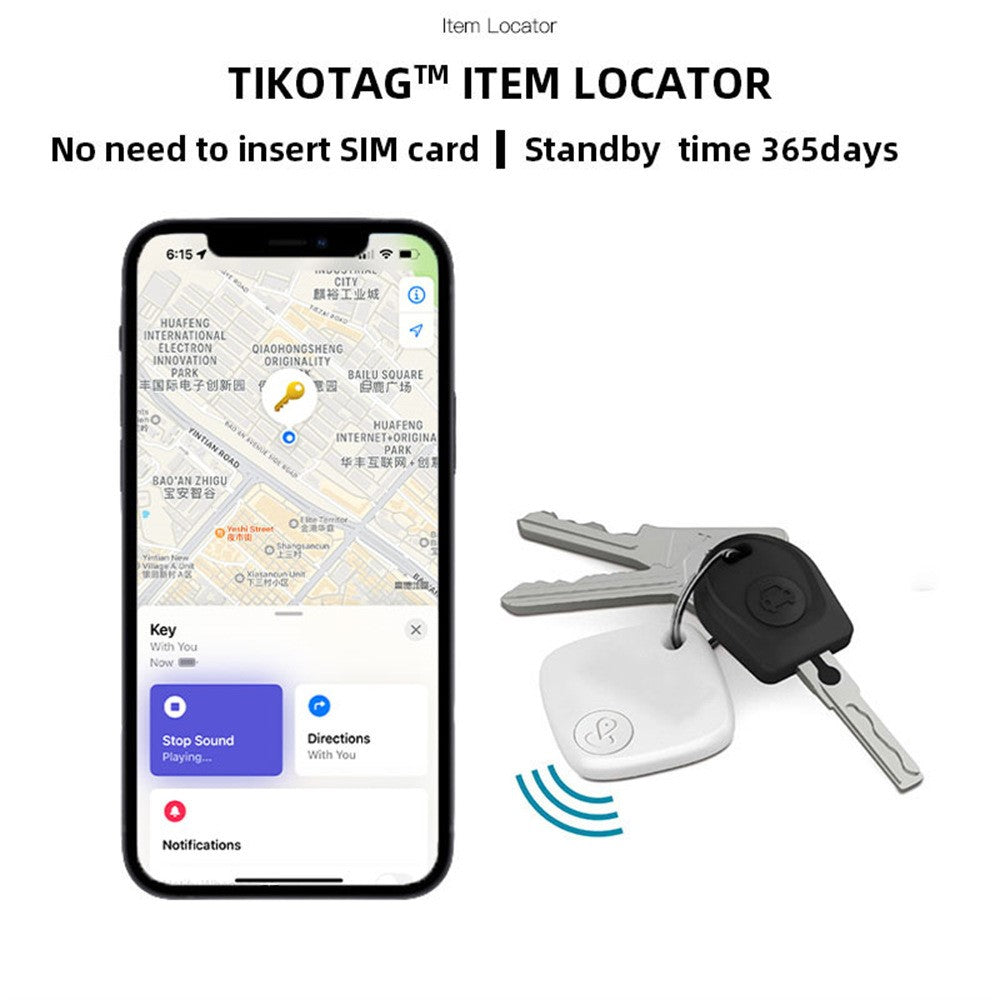 TIKOTAG Keychain Design Wireless Luggage Finder Smart Tracker for iOS