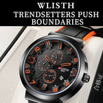 WLISTH 6176 Men Calendar Quartz Watch Small Dial Decor Fashion Wrist Watch