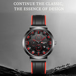 WLISTH 6176 Men Calendar Quartz Watch Small Dial Decor Fashion Wrist Watch