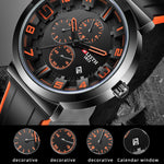 WLISTH 6176 Men Calendar Quartz Watch Small Dial Decor Fashion Wrist Watch