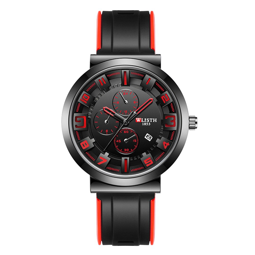WLISTH 6176 Men Calendar Quartz Watch Small Dial Decor Fashion Wrist Watch