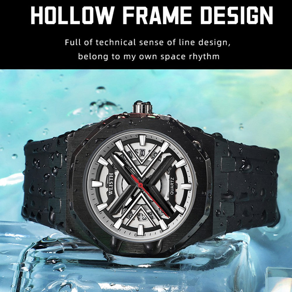WLISTH 6148 Herr Kalender Quartz Klocka Mode Sport Lysande Armbandsur