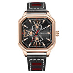 WLISTH 6146 Stylish Men Calendar Quartz Watch Square Luminous Wrist Watch
