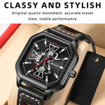 WLISTH 6146 Stylish Men Calendar Quartz Watch Square Luminous Wrist Watch