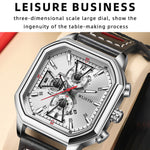 WLISTH 6146 Stylish Men Calendar Quartz Watch Square Luminous Wrist Watch