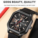 WLISTH 6146 Stylish Men Calendar Quartz Watch Square Luminous Wrist Watch