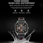 WLISTH 6146 Stylish Men Calendar Quartz Watch Square Luminous Wrist Watch