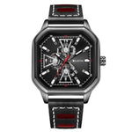 WLISTH 6146 Stylish Men Calendar Quartz Watch Square Luminous Wrist Watch