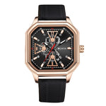 WLISTH 6146 Stylish Men Calendar Quartz Watch Square Luminous Wrist Watch