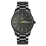 YASHIDUN 5063 Steel Strap Stylish Couple Quartz Watch Luminous Calendar Wrist Watch