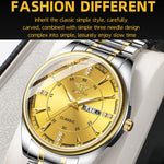 YASHIDUN 5063 Steel Strap Stylish Couple Quartz Watch Luminous Calendar Wrist Watch