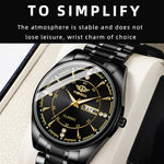 YASHIDUN 5063 Steel Strap Stylish Couple Quartz Watch Luminous Calendar Wrist Watch