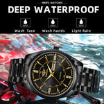 YASHIDUN 5063 Steel Strap Stylish Couple Quartz Watch Luminous Calendar Wrist Watch