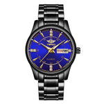 YASHIDUN 5063 Steel Strap Stylish Couple Quartz Watch Luminous Calendar Wrist Watch