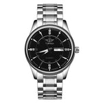 YASHIDUN 5063 Steel Strap Stylish Couple Quartz Watch Luminous Calendar Wrist Watch