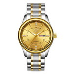 YASHIDUN 5063 Steel Strap Stylish Couple Quartz Watch Luminous Calendar Wrist Watch