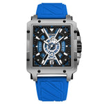 YASHIDUN 5071 Stylish Square Quartz Watch Silicone Strap Men Luminous Wrist Watch