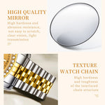 YASHIDUN 5068 Stylish Women Quartz Watch Steel Strap Rhinestone Decor Luminous Watch
