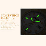 YASHIDUN 5068 Stylish Women Quartz Watch Steel Strap Rhinestone Decor Luminous Watch