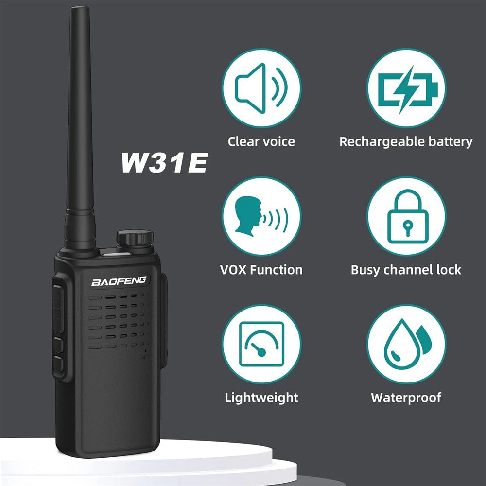 BAOFENG W-31E Outdoor Handheld Intercom UHF 400-470MHZ Portable Walkie Talkie