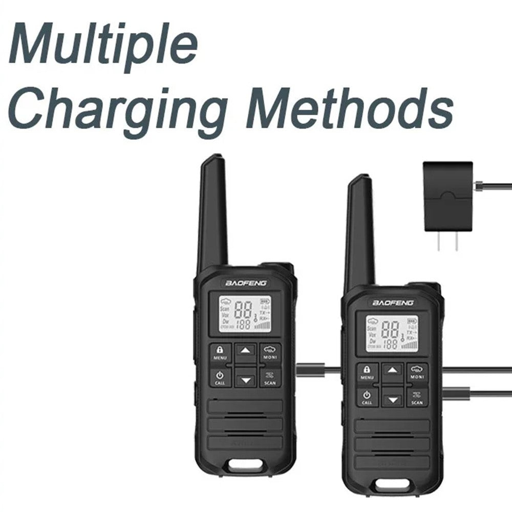 BAOFENG FR-22A 2Pcs Outdoor Handheld Interphone with Screen UHF FRS462 PMR446MHZ Walkie Talkie