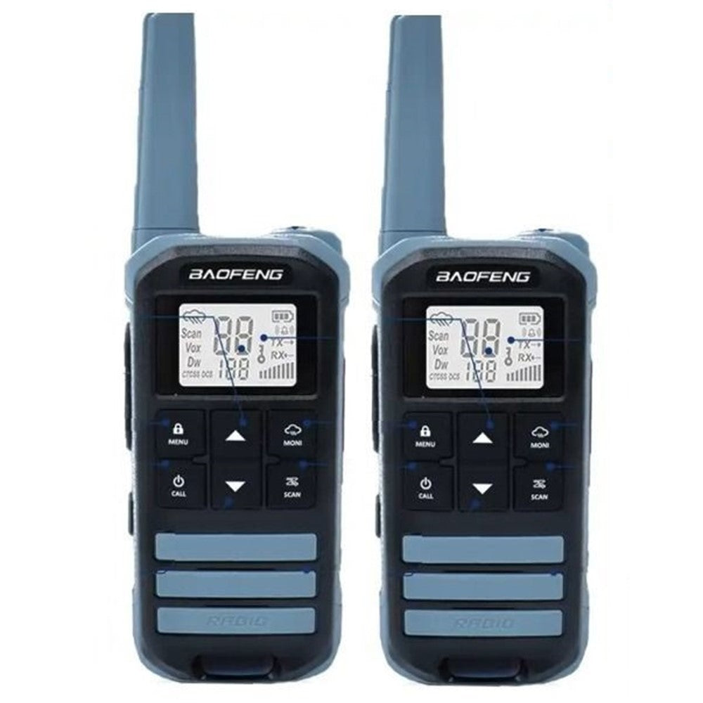 BAOFENG FR-22A 2Pcs Outdoor Handheld Interphone with Screen UHF FRS462 PMR446MHZ Walkie Talkie