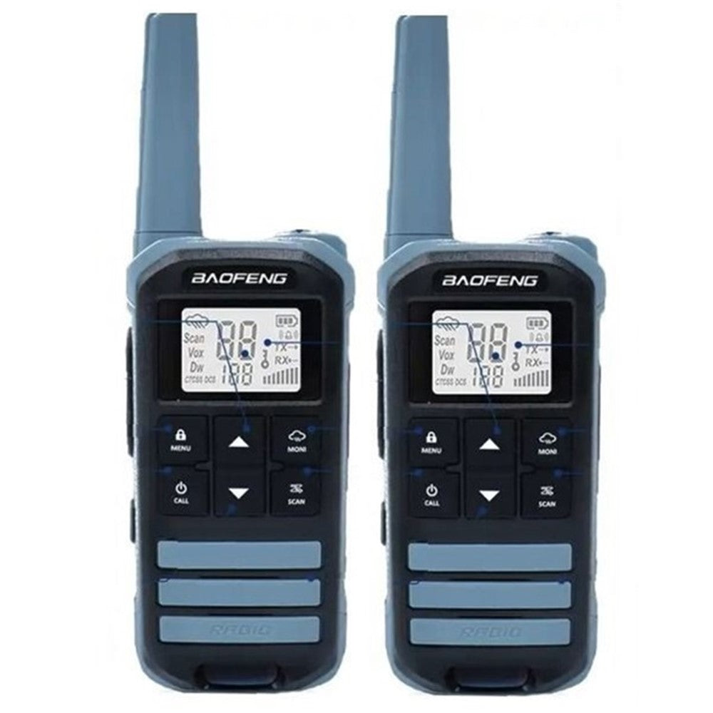 BAOFENG FR-22A 2Pcs Outdoor Handheld Interphone with Screen UHF FRS462 PMR446MHZ Walkie Talkie