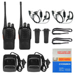BAOFENG BF-888S 2Pcs Outdoor Handheld Interphone UHF VHF Walkie Talkie with Flashlight