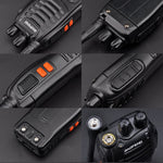 BAOFENG BF-888S 2Pcs Outdoor Handheld Interphone UHF VHF Walkie Talkie with Flashlight