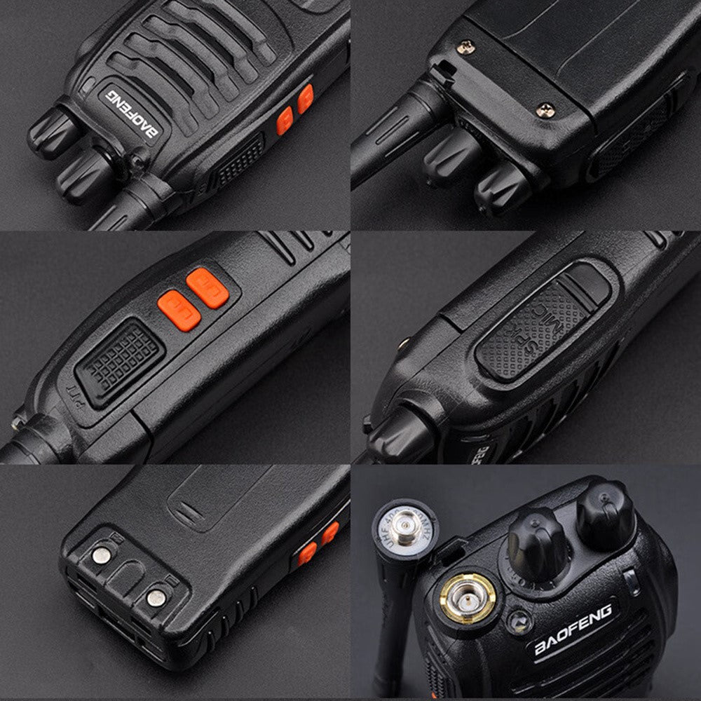 BAOFENG BF-888S 2Pcs Outdoor Handheld Interphone UHF VHF Walkie Talkie with Flashlight