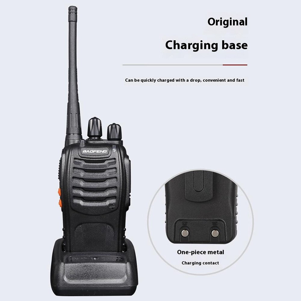 BAOFENG BF-888S 2Pcs Outdoor Handheld Interphone UHF VHF Walkie Talkie with Flashlight