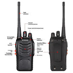 BAOFENG BF-888S 2Pcs Outdoor Handheld Interphone UHF VHF Walkie Talkie with Flashlight