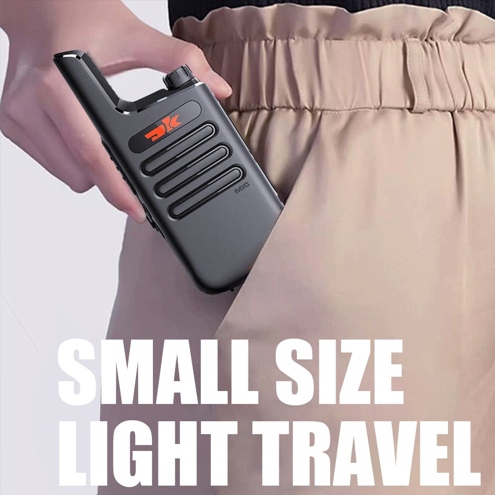 DK F1 2Pcs Portable Mini Handheld Interphone UHF 400-480MHZ Walkie Talkie