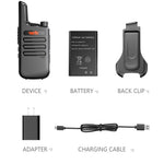DK F1 2Pcs Portable Mini Handheld Interphone UHF 400-480MHZ Walkie Talkie