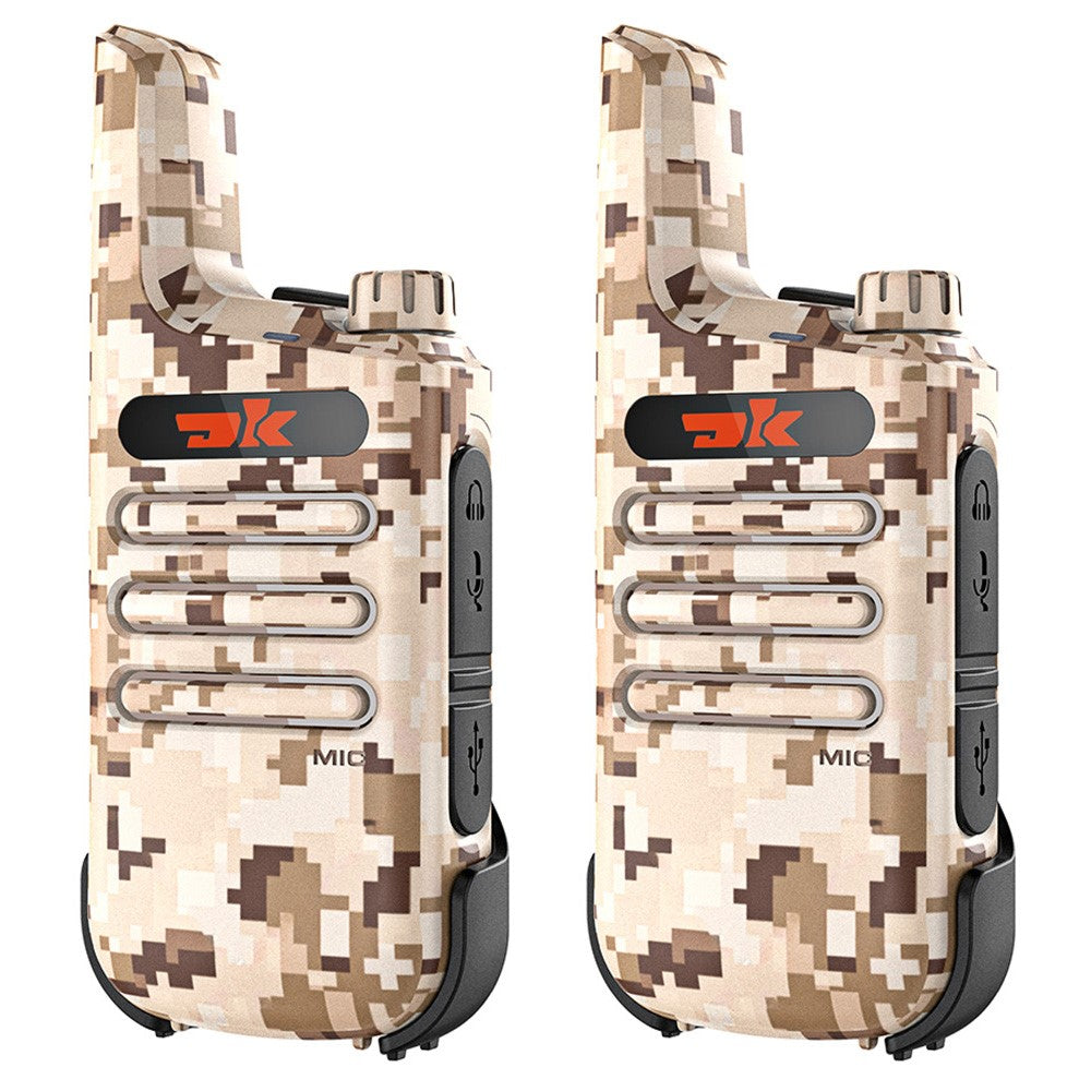 DK F1 2Pcs Portable Mini Handheld Interphone UHF 400-480MHZ Walkie Talkie