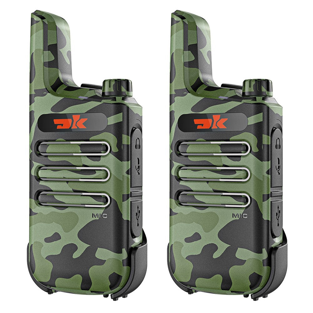 DK F1 2Pcs Portable Mini Handheld Interphone UHF 400-480MHZ Walkie Talkie