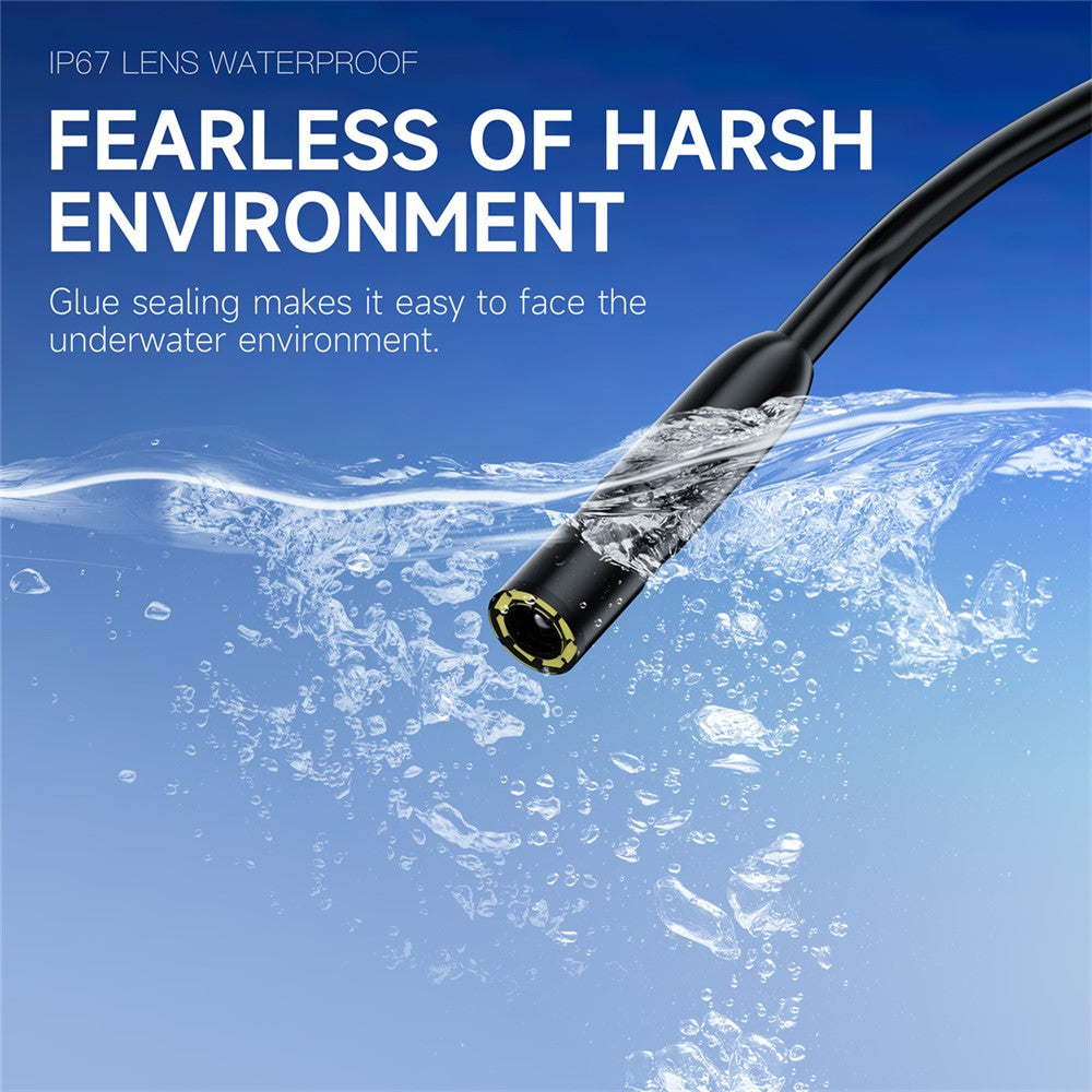 P240 2 Inch Industrial Endoscope 8mm Lens 1080P HD Handheld Inspection Camera, with 10m Hard Wire