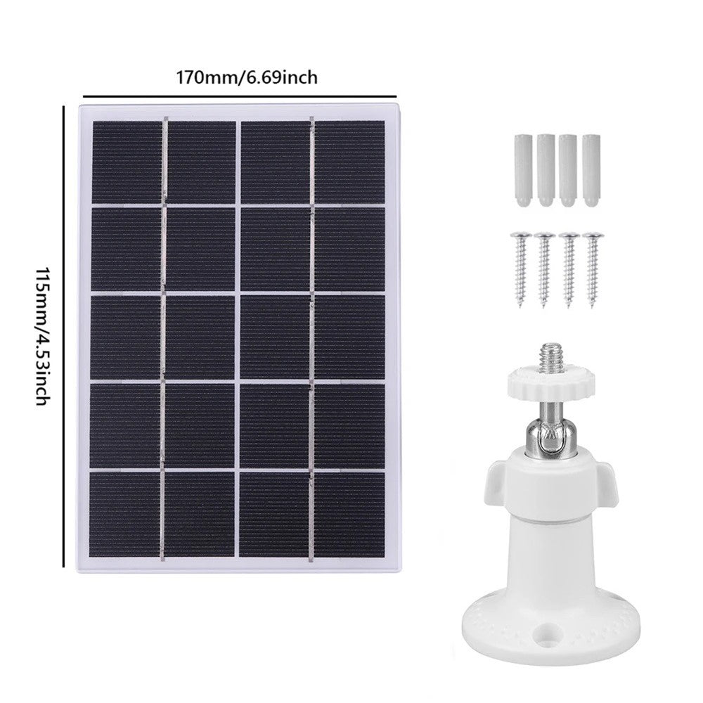 3W Solar Panel for Ring Video Doorbell 4 / 3 / 3 Plus / 2 Surveillance Smart Doorbell Charger