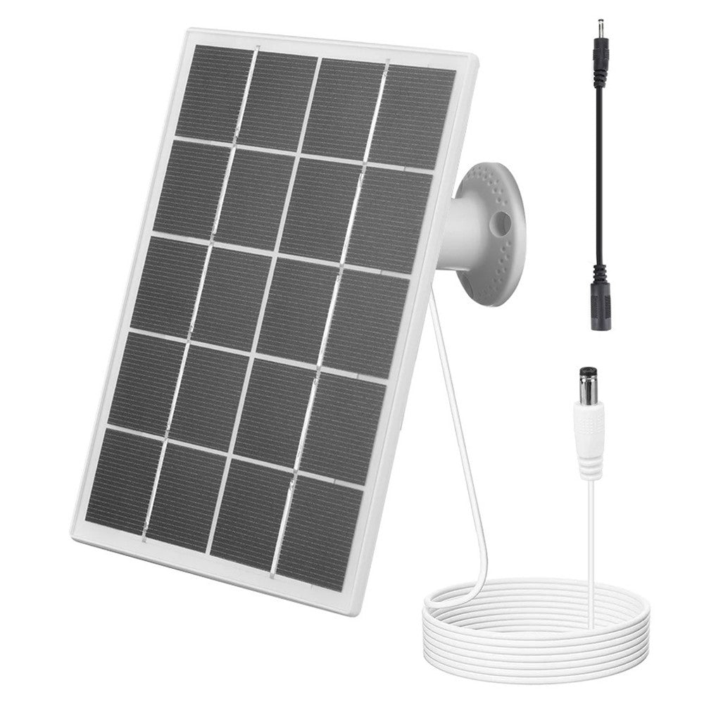 3W Solar Panel Doorbell Surveillance Camera Charger with DC55x21 / DC3.5x1.35 Output Interface
