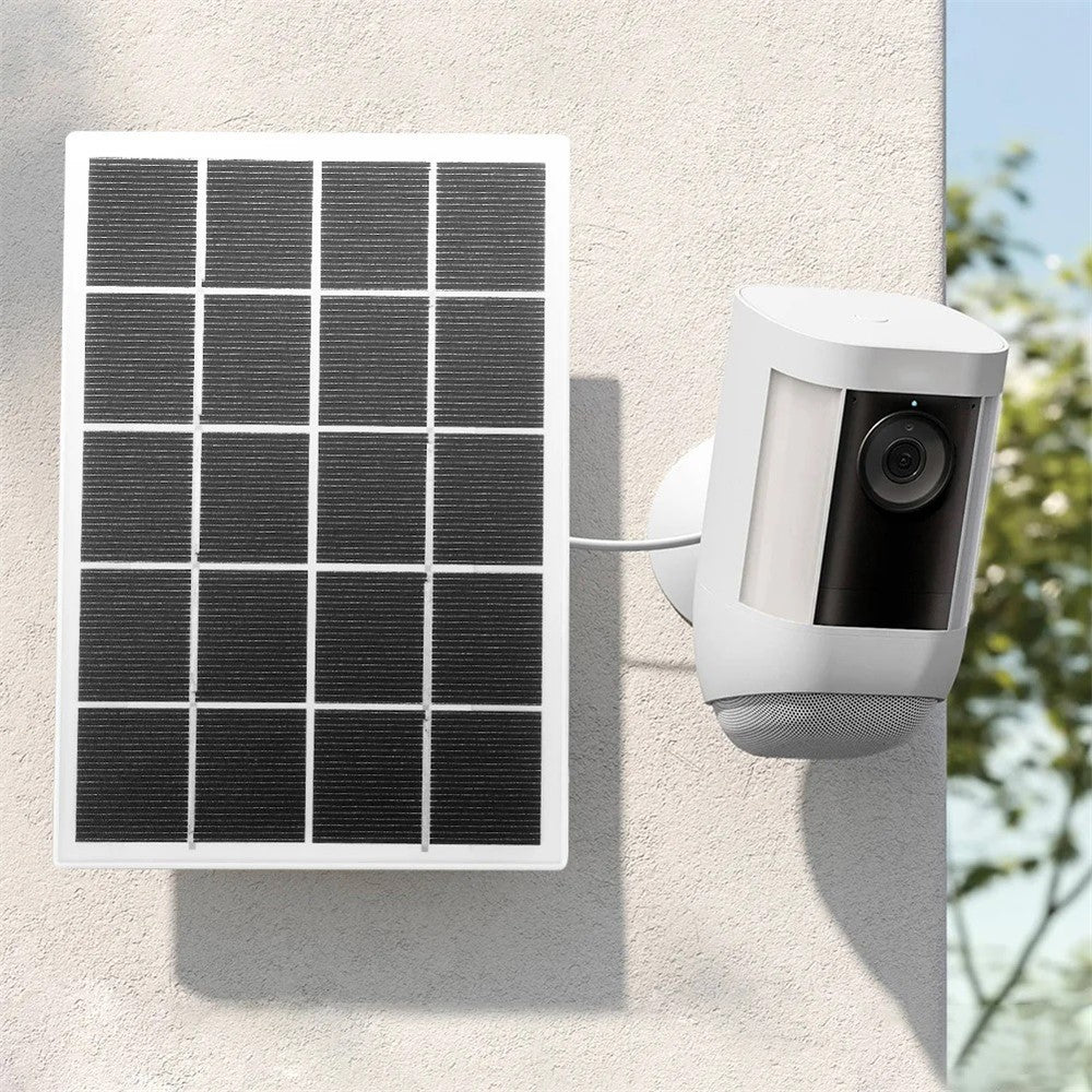 3W Solar Panel Doorbell Surveillance Camera Charger with DC55x21 / DC3.5x1.35 Output Interface