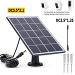 3W Solar Panel Doorbell Surveillance Camera Charger with DC55x21 / DC3.5x1.35 Output Interface